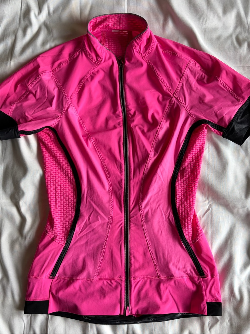 Women’s Lululemon Hot Pink Short-Sleeve Cycling Jacket Size 6